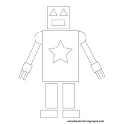 Dessin à colorier: Robot (Personnages fantastiques et d'aventure) #106655 - Coloriages à Imprimer Gratuits