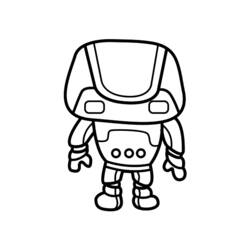 Dessin à colorier: Robot (Personnages fantastiques et d'aventure) #106711 - Coloriages à Imprimer Gratuits
