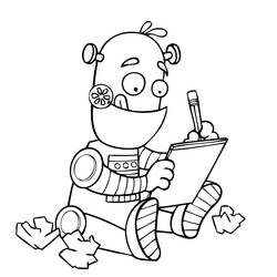 Dessin à colorier: Robot (Personnages fantastiques et d'aventure) #106725 - Coloriages à Imprimer Gratuits