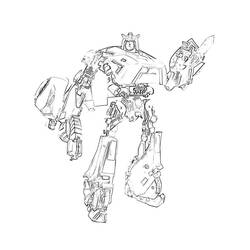 Dessin à colorier: Robot (Personnages fantastiques et d'aventure) #106760 - Coloriages à Imprimer Gratuits