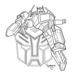 Dessin à colorier: Robot (Personnages fantastiques et d'aventure) #106776 - Coloriages à Imprimer Gratuits