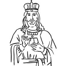 Dessin à colorier: Roi (Personnages fantastiques et d'aventure) #106919 - Coloriages à Imprimer Gratuits