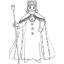 Dessin à colorier: Roi (Personnages fantastiques et d'aventure) #106928 - Coloriages à Imprimer Gratuits