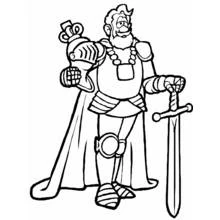 Dessin à colorier: Roi (Personnages fantastiques et d'aventure) #106957 - Coloriages à Imprimer Gratuits