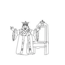 Dessin à colorier: Roi (Personnages fantastiques et d'aventure) #107152 - Coloriages à Imprimer Gratuits