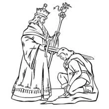 Dessin à colorier: Roi (Personnages fantastiques et d'aventure) #107241 - Coloriages à Imprimer Gratuits