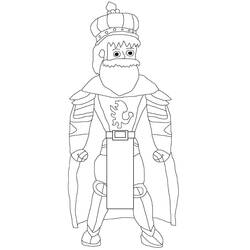 Dessin à colorier: Roi (Personnages fantastiques et d'aventure) #186241 - Coloriages à Imprimer Gratuits