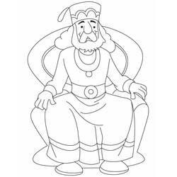 Dessin à colorier: Roi (Personnages fantastiques et d'aventure) #186242 - Coloriages à Imprimer Gratuits