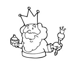 Dessin à colorier: Roi (Personnages fantastiques et d'aventure) #186244 - Coloriages à Imprimer Gratuits