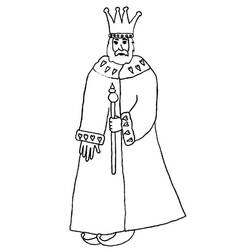 Dessin à colorier: Roi (Personnages fantastiques et d'aventure) #186246 - Coloriages à Imprimer Gratuits