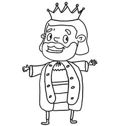 Dessin à colorier: Roi (Personnages fantastiques et d'aventure) #186250 - Coloriages à Imprimer Gratuits