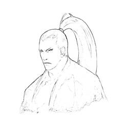 Dessin à colorier: Samouraï (Personnages fantastiques et d'aventure) #107410 - Coloriages à Imprimer Gratuits