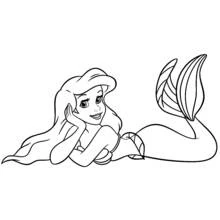 Dessin à colorier: Sirène (Personnages fantastiques et d'aventure) #147166 - Coloriages à Imprimer Gratuits