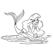 Dessin à colorier: Sirène (Personnages fantastiques et d'aventure) #147223 - Coloriages à Imprimer Gratuits