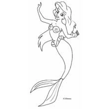 Dessin à colorier: Sirène (Personnages fantastiques et d'aventure) #147272 - Coloriages à Imprimer Gratuits