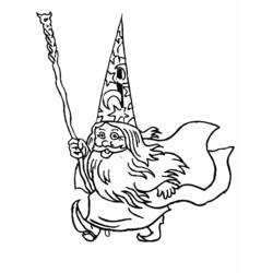 Dessin à colorier: Sorcier (Personnages fantastiques et d'aventure) #107788 - Coloriages à Imprimer Gratuits
