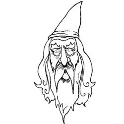 Dessin à colorier: Sorcier (Personnages fantastiques et d'aventure) #107862 - Coloriages à Imprimer Gratuits
