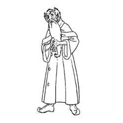 Dessin à colorier: Sorcier (Personnages fantastiques et d'aventure) #107969 - Coloriages à Imprimer Gratuits