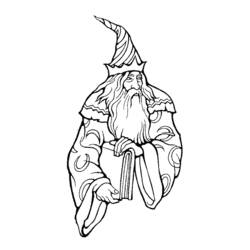 Dessin à colorier: Sorcier (Personnages fantastiques et d'aventure) #107982 - Coloriages à Imprimer Gratuits