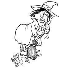Dessin à colorier: Sorcière (Personnages fantastiques et d'aventure) #108130 - Coloriages à Imprimer Gratuits