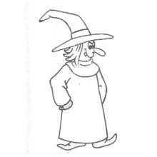 Dessin à colorier: Sorcière (Personnages fantastiques et d'aventure) #108132 - Coloriages à Imprimer Gratuits