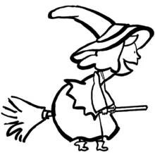 Dessin à colorier: Sorcière (Personnages fantastiques et d'aventure) #108151 - Coloriages à Imprimer Gratuits