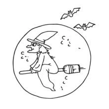 Dessin à colorier: Sorcière (Personnages fantastiques et d'aventure) #108161 - Coloriages à Imprimer Gratuits