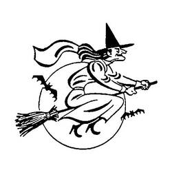 Dessin à colorier: Sorcière (Personnages fantastiques et d'aventure) #108182 - Coloriages à Imprimer Gratuits