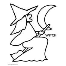 Dessin à colorier: Sorcière (Personnages fantastiques et d'aventure) #108206 - Coloriages à Imprimer Gratuits