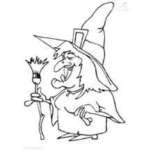 Dessin à colorier: Sorcière (Personnages fantastiques et d'aventure) #108231 - Coloriages à Imprimer Gratuits