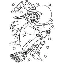 Dessin à colorier: Sorcière (Personnages fantastiques et d'aventure) #108263 - Coloriages à Imprimer Gratuits