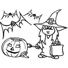 Dessin à colorier: Sorcière (Personnages fantastiques et d'aventure) #108292 - Coloriages à Imprimer Gratuits