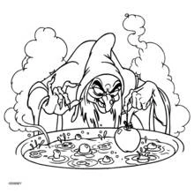 Dessin à colorier: Sorcière (Personnages fantastiques et d'aventure) #108312 - Coloriages à Imprimer Gratuits