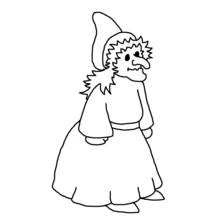 Dessin à colorier: Sorcière (Personnages fantastiques et d'aventure) #108339 - Coloriages à Imprimer Gratuits