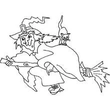 Dessin à colorier: Sorcière (Personnages fantastiques et d'aventure) #108353 - Coloriages à Imprimer Gratuits