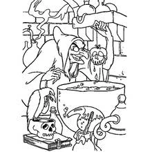 Dessin à colorier: Sorcière (Personnages fantastiques et d'aventure) #108444 - Coloriages à Imprimer Gratuits