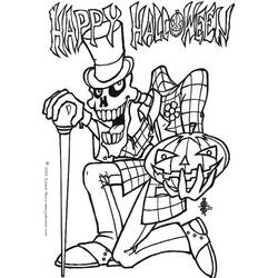 Dessin à colorier: Squelette (Personnages fantastiques et d'aventure) #147414 - Coloriages à Imprimer Gratuits