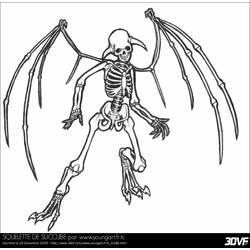 Dessin à colorier: Squelette (Personnages fantastiques et d'aventure) #147426 - Coloriages à Imprimer Gratuits