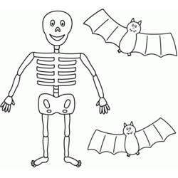 Dessin à colorier: Squelette (Personnages fantastiques et d'aventure) #147440 - Coloriages à Imprimer Gratuits