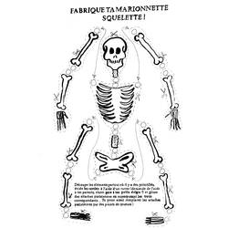 Dessin à colorier: Squelette (Personnages fantastiques et d'aventure) #147442 - Coloriages à Imprimer Gratuits