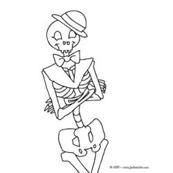 Dessin à colorier: Squelette (Personnages fantastiques et d'aventure) #147487 - Coloriages à Imprimer Gratuits
