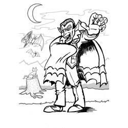 Dessin à colorier: Vampire (Personnages fantastiques et d'aventure) #85896 - Coloriages à Imprimer Gratuits