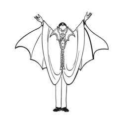 Dessin à colorier: Vampire (Personnages fantastiques et d'aventure) #85915 - Coloriages à Imprimer Gratuits