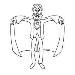 Dessin à colorier: Vampire (Personnages fantastiques et d'aventure) #85918 - Coloriages à Imprimer Gratuits
