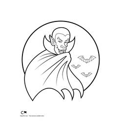 Dessin à colorier: Vampire (Personnages fantastiques et d'aventure) #85921 - Coloriages à Imprimer Gratuits