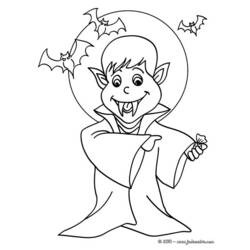 Dessin à colorier: Vampire (Personnages fantastiques et d'aventure) #85948 - Coloriages à Imprimer Gratuits