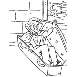 Dessin à colorier: Vampire (Personnages fantastiques et d'aventure) #85962 - Coloriages à Imprimer Gratuits