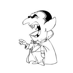 Dessin à colorier: Vampire (Personnages fantastiques et d'aventure) #85969 - Coloriages à Imprimer Gratuits