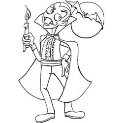 Dessin à colorier: Vampire (Personnages fantastiques et d'aventure) #85975 - Coloriages à Imprimer Gratuits
