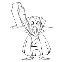 Dessin à colorier: Vampire (Personnages fantastiques et d'aventure) #86001 - Coloriages à Imprimer Gratuits